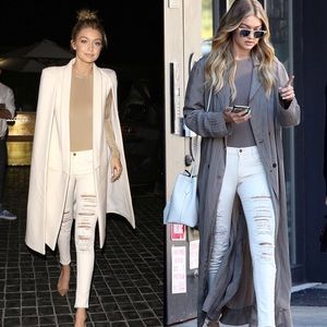 GI-GI White ripped skinny jeans
